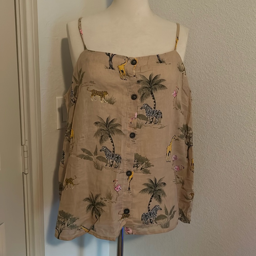 Old Navy linen/cotton Safari Top